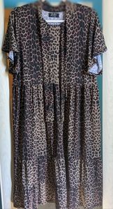 Chocolate Swag Slinky Silky - Boss Bish Tiered Midi Dress